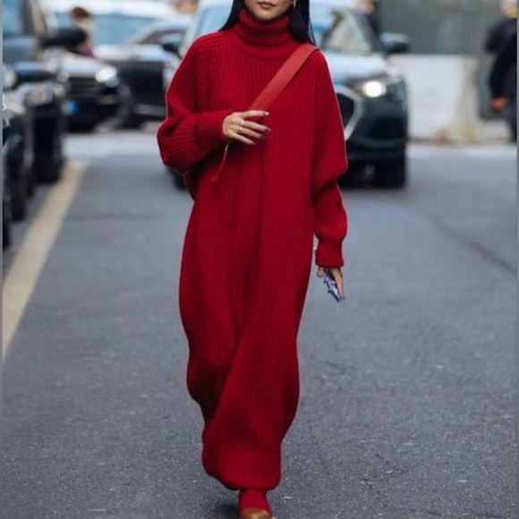 Uniqlo Long Sleeve Gray Sweater Dress - Picture 8 of 9